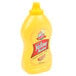 A yellow bottle of Woeber's Salad Style Mustard with a yellow label.