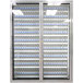 Styleline CL2472-LT Classic Plus 24 inch x 72 inch Walk-In Freezer Merchandiser Doors with Shelving - Anodized Satin Silver, Right Hinge - 2/Set