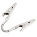 A Tablecraft stainless steel alligator clip card holder.