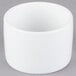 A close-up of a Libbey ultra bright white porcelain canne bowl.