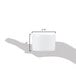 A hand holding a Libbey ultra bright white porcelain canne bowl with a black border.
