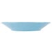 A light blue bowl with a white border.