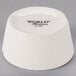 A Libbey American White porcelain sauce bowl with a white background.