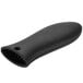 A black silicone handle holder with a hole for a handle.