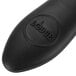 A close-up of a black Lodge silicone handle holder.