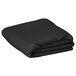 A folded black rectangular Intedge table cover.