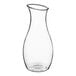 A Carlisle clear polycarbonate carafe with a curved neck.