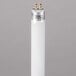 A white fluorescent tube with a silver cap.