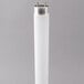 A white fluorescent tube with a silver metal base.