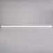 A long white rectangular Satco HyGrade fluorescent light bulb.