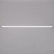 A Satco T8 fluorescent tube with a white light on a gray background.