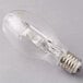 A Satco metal halide light bulb with a clear finish.