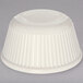 A white Carlisle fluted melamine ramekin.