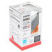 A white Satco box with red and white text containing a Satco LED flood light bulb.