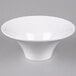 An American Metalcraft white melamine flared round bowl with a white rim.