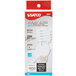 A white package for a Satco T2 compact fluorescent light bulb with spiral design.
