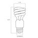 A diagram of a Satco spiral light bulb with the wattage on it.