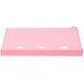 A pink rectangular Carnival King shelf with a hole in the left side.