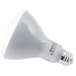 A Satco frosted white LED flood light bulb.