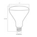 A diagram showing the dimensions of a Satco BR40 LED flood light bulb.