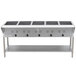 ServIt EST-5WE Five Pan Open Well Electric Steam Table with Undershelf - 208/240V, 3750W