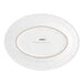 An Acopa bright white stoneware platter with a wide rim.