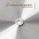 A circular stainless steel Dexter-Russell pizza cutter blade.