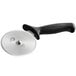 A Mercer Culinary Millennia pizza cutter with a black handle.