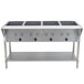 ServIt EST-4WE Four Pan Open Well Electric Steam Table with Undershelf - 208/240V, 3000W