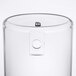 A clear polycarbonate container with a hole in the lid.