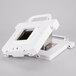 A white plastic Prince Castle Saber King slicer blade and pusher head assembly with a handle.