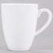 A white Elite Global Solutions melamine mug with a handle.