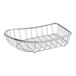 A stainless steel Clipper Mill boat basket with a handle.