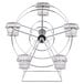 A Clipper Mill ferris wheel rack with 5 baskets on it.