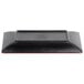 A black rectangular Elite Global Solutions melamine plate with a red rectangular object on it.