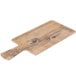 A rectangular faux driftwood serving board with a full pocket and handle.