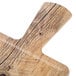 A rectangular faux driftwood melamine serving board with a full pocket and a wooden handle.