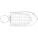 A Clipper Mill stainless steel boat basket with a handle and condiment holder.
