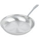 A close-up of a Vollrath Wear-Ever aluminum fry pan with a silver handle.