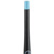 A close up of a Mercer Culinary black and blue silicone brush with a blue cap.