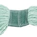 A green Rubbermaid wet mop with white threads.