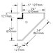 A drawing of a construction plan for an Eagle Group Spec-Bar 45 degree outer corner workboard.