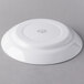 A white Libbey Royal Rideau porcelain bowl with a circular design on it.