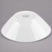 A white Libbey round porcelain bowl with a lid on it.