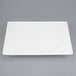 A white square Libbey porcelain plate with a small white border.