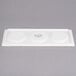 A white rectangular porcelain tray with 3 wells.