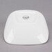 A white square Libbey porcelain bowl with black text reading "Royal Rideau" on it.