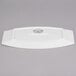 A white rectangular Libbey porcelain serving tray with a white logo on it.