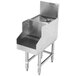 A stainless steel Eagle Group underbar blender station with a drainboard.