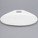 A white oval Libbey porcelain plate.